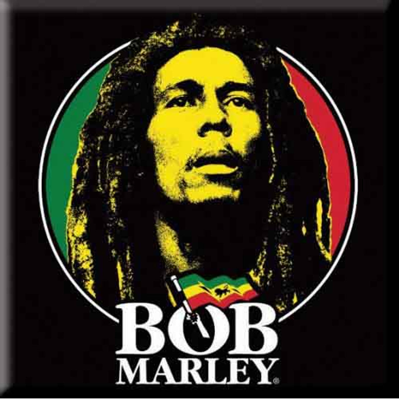 BOB MARLEY - Fridge Magnet: Logo Face