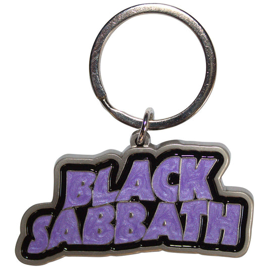 BLACK SABBATH - Keychain: Wavy Logo Bordered