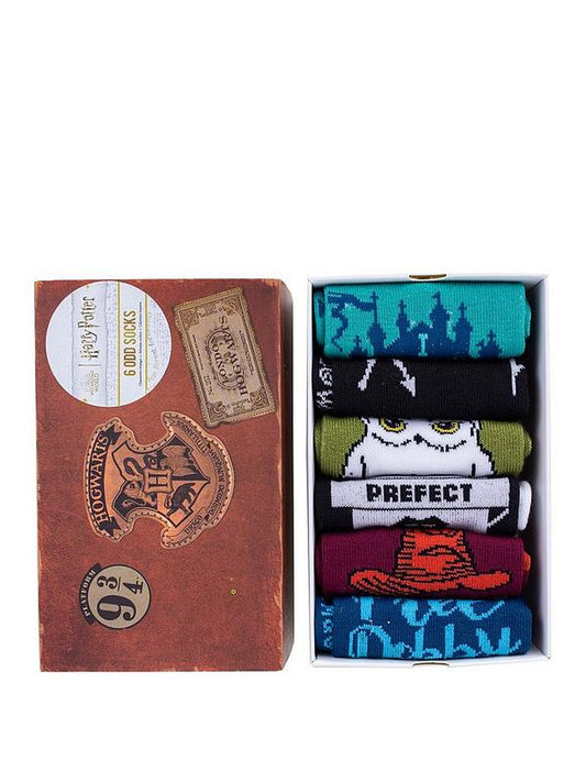 HARRY POTTER - 6 Odd Socks (3 pairs of mismatched socks)