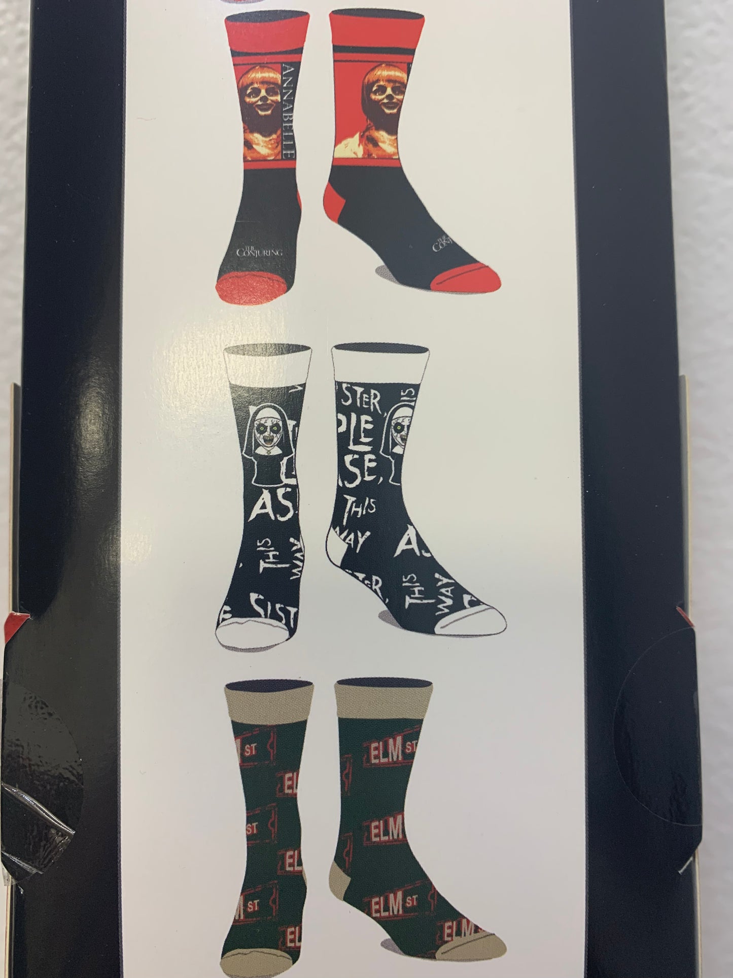 HORROR - ASSORTED 6 PACK CREW SOCK SET