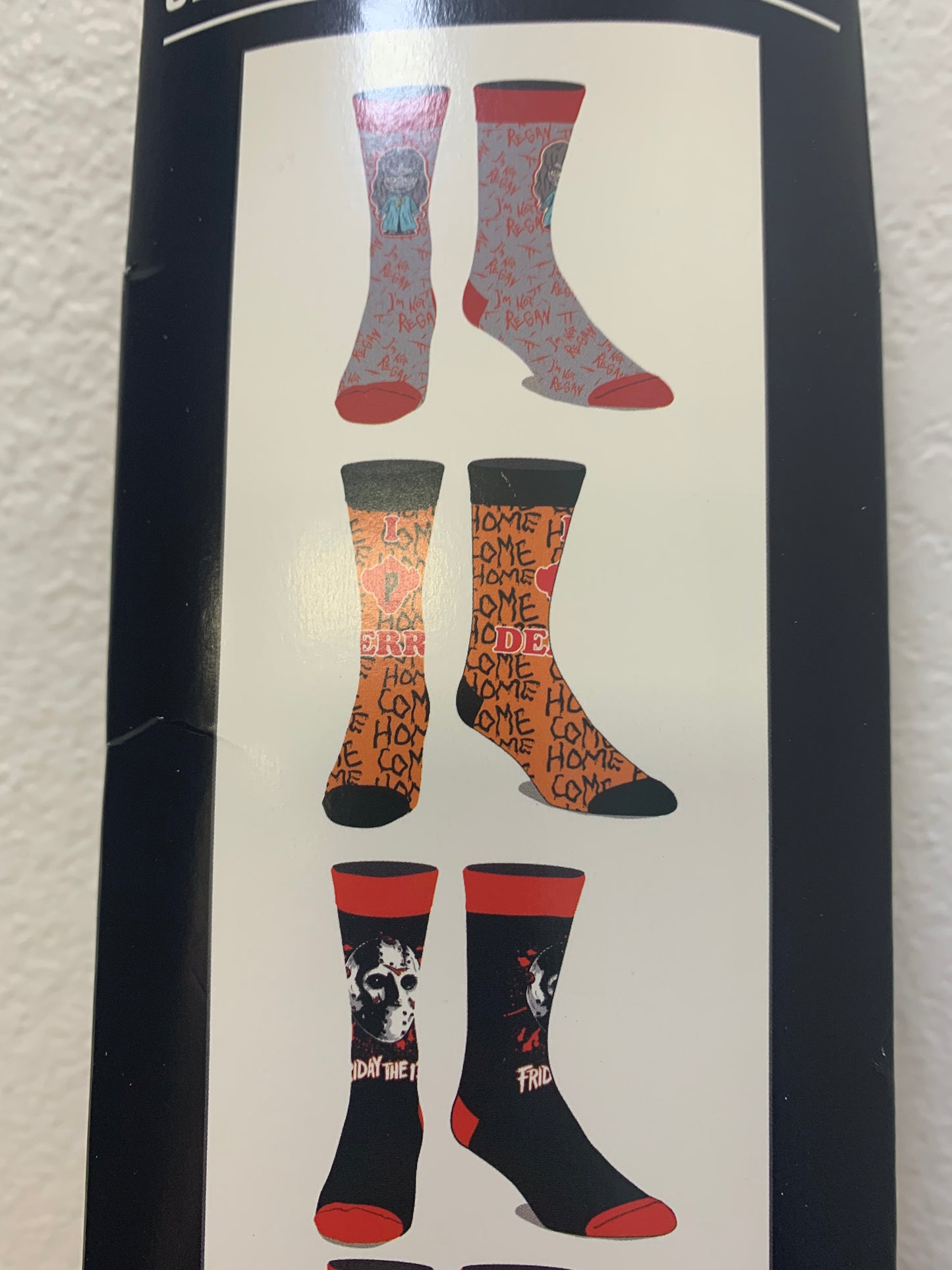 HORROR - ASSORTED 6 PACK CREW SOCK SET