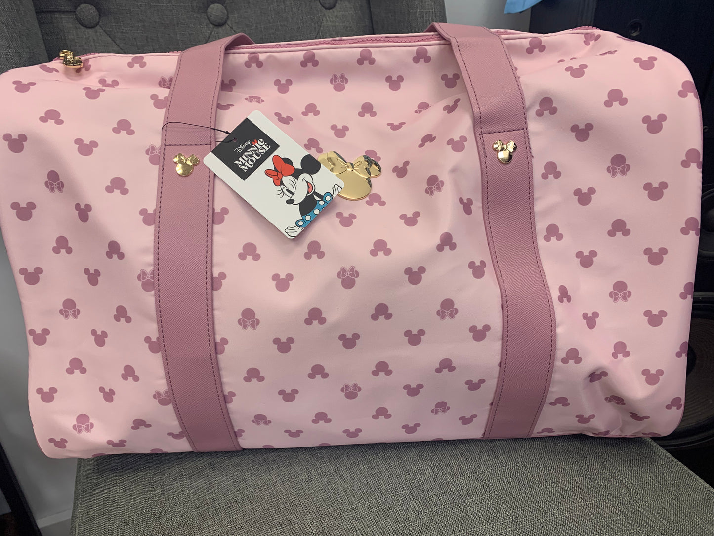 Minnie Mouse – AOP Nylon Duffle Bag With PU Accents