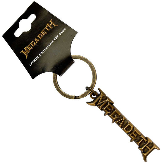 MEGADETH - Official Collectable Keychain: Gold Logo