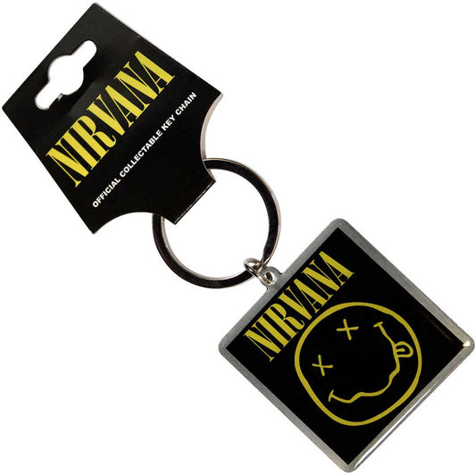 NIRVANA - Official Collectable Keychain: Happy Face Photo Print