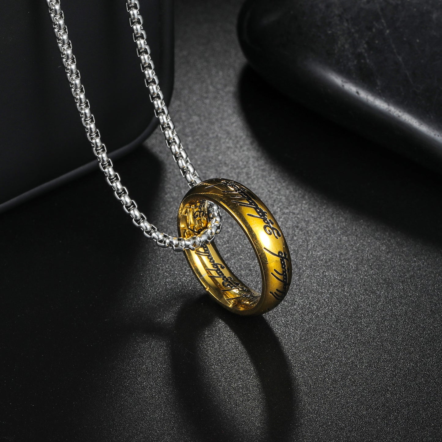 LOTR - The One Ring Replica Titanium Steel Pendant Necklace