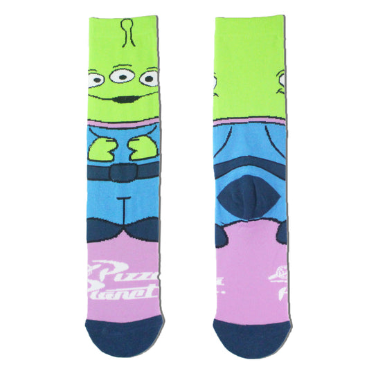 TOY STORY - Little Green Man - Pizza Planet Alien Crew Socks