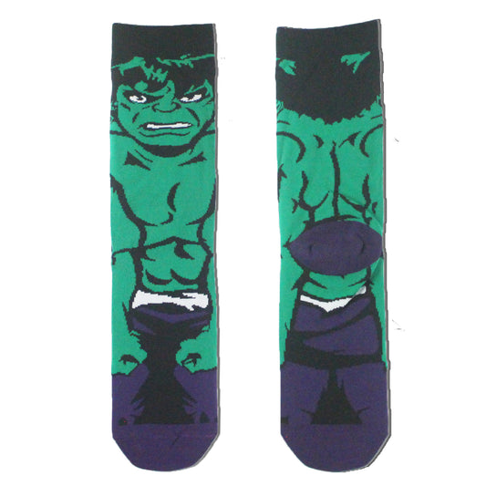 MARVEL UNIVERSE - The Hulk Crew Socks (green and purple)
