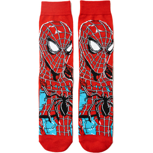 MARVEL UNIVERSE - Spider-Man white outline Crew Socks