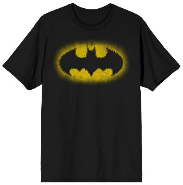BATMAN - Spray Logo Adult Black T-shirt