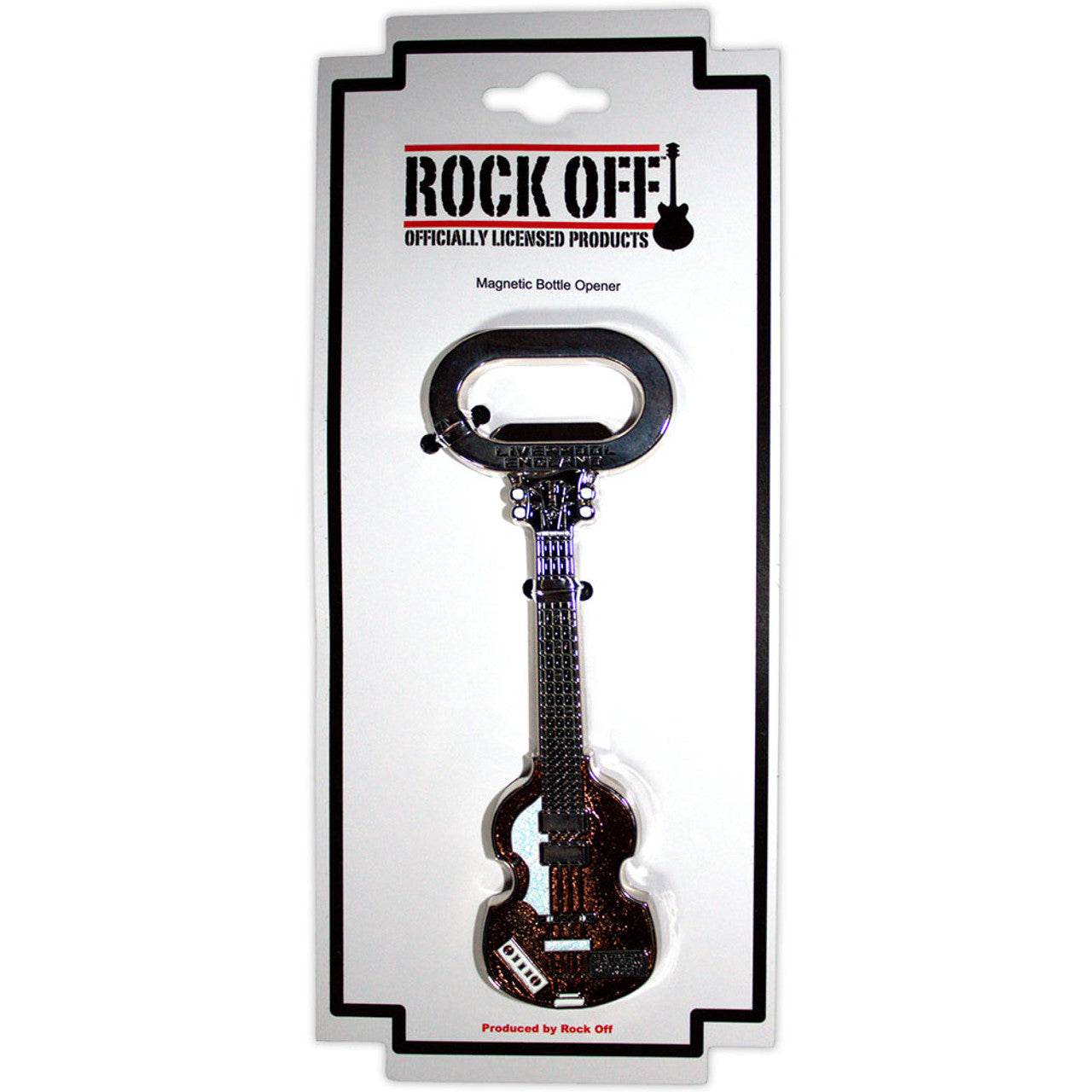 Rock Off Bottle Opener: Mathew Street Brown Bass