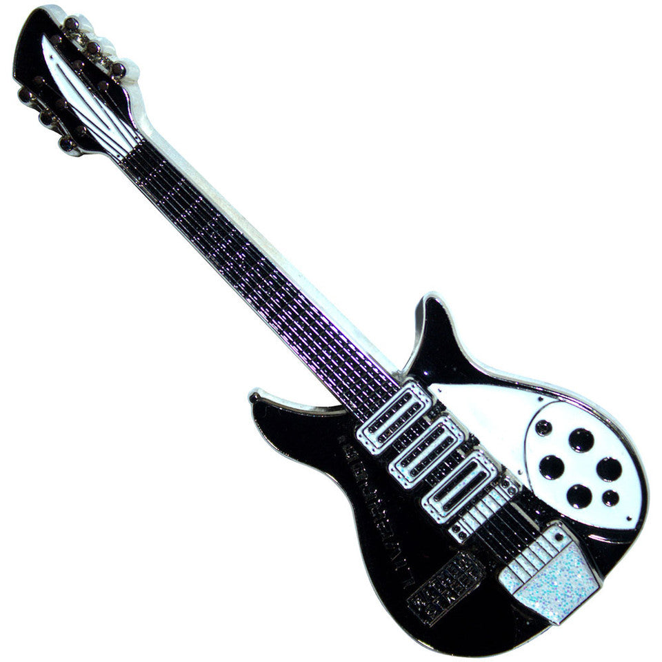 Rock Off Fridge Magnet: Mathew Street B&W Guitar