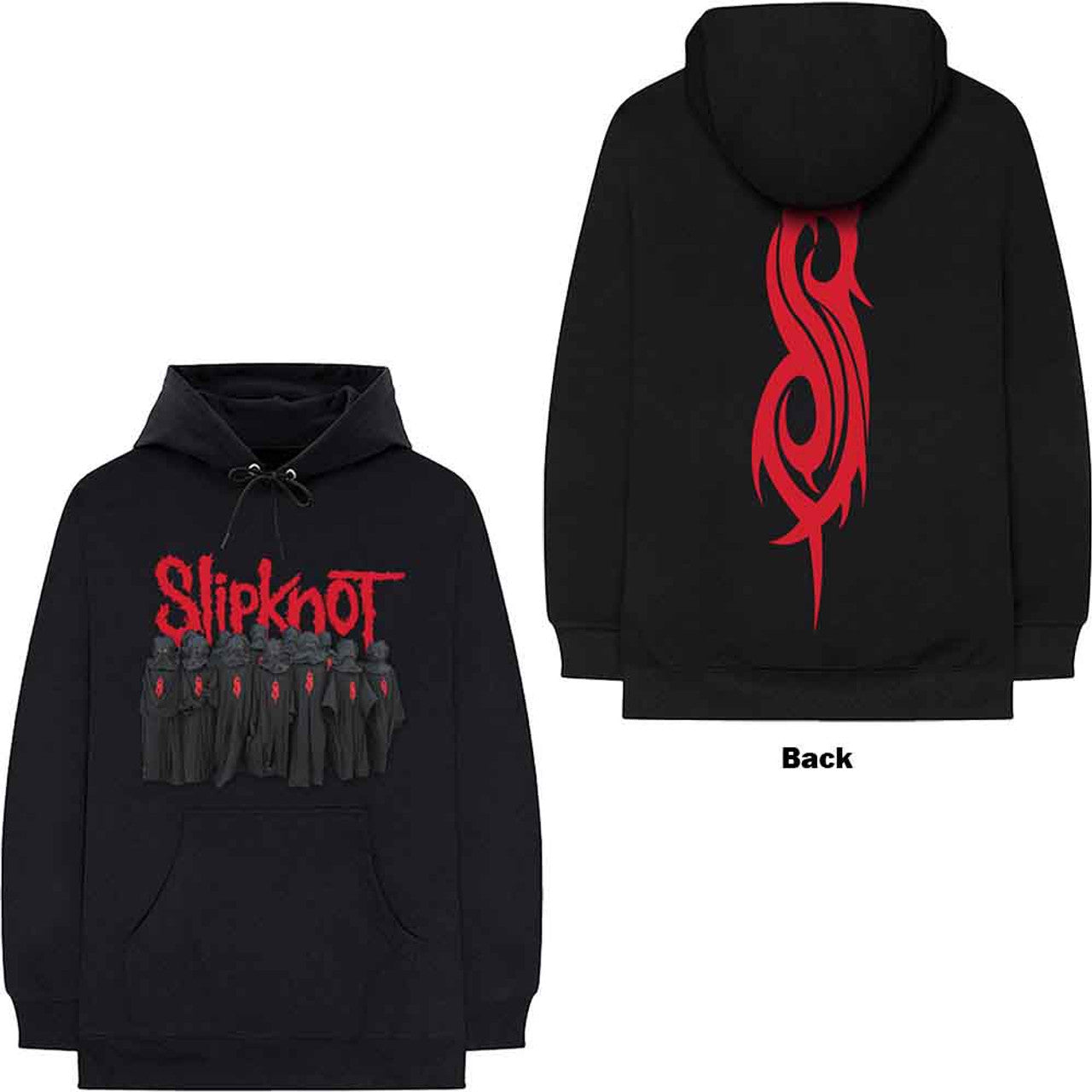 SLIPKNOT - Unisex Pullover Hoodie: Choir (Black) (Back Print)