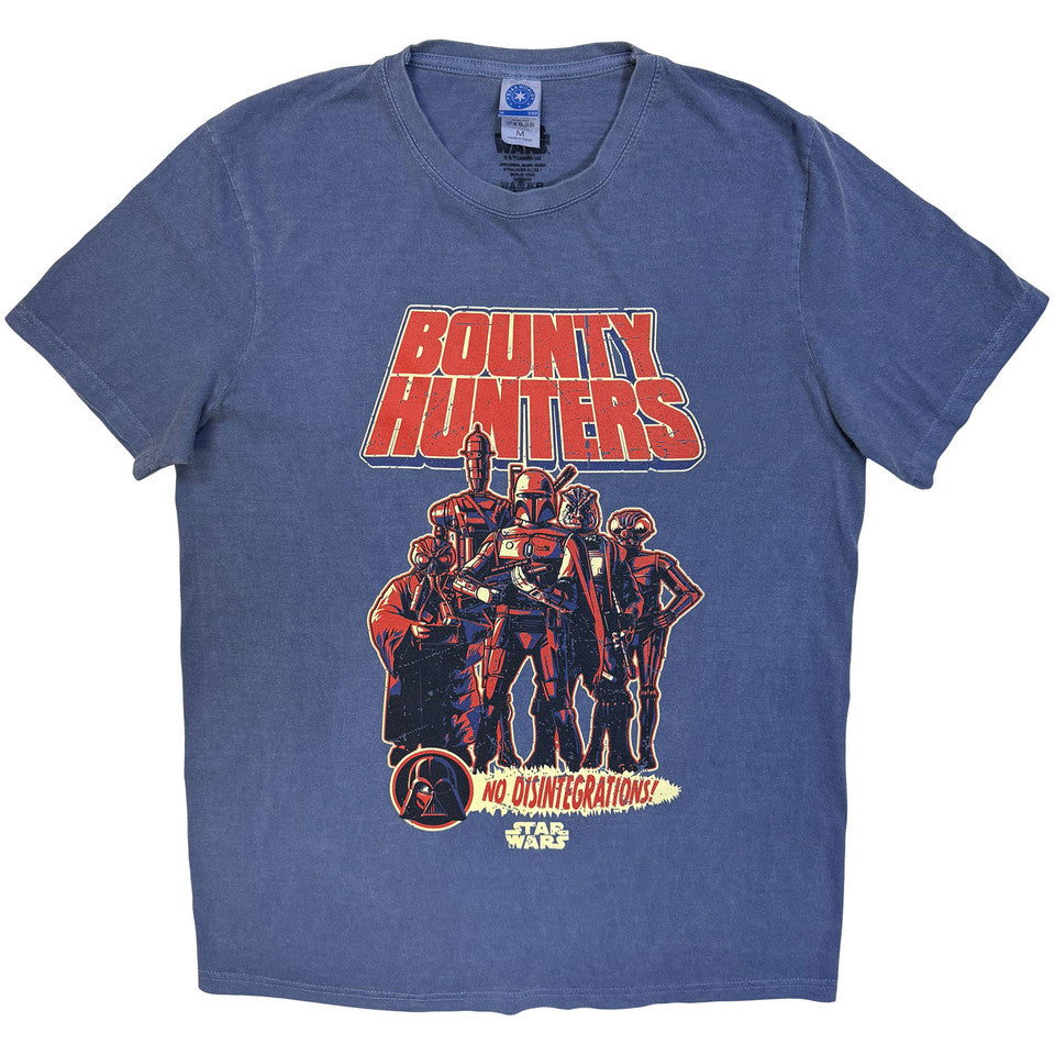 STAR WARS - Unisex Stone Wash T-Shirt: Bounty Hunters (blue)