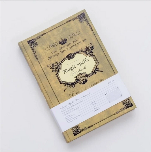 Spell Book - Classic Paper Retro Notebook (Yellow)
