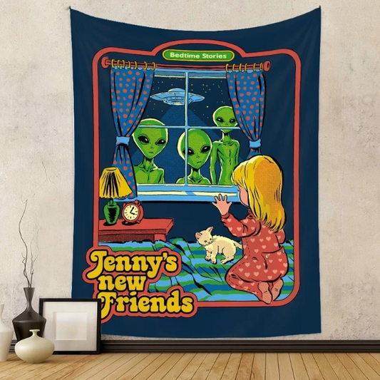 Jenny's New Friends Polyester Tapestry