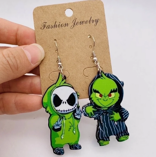 Jack & Grinch Onesie Swap Earrings