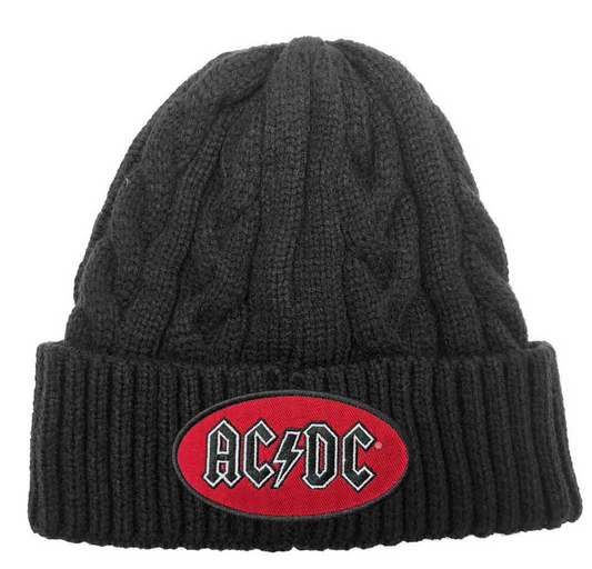 ACDC - Unisex Beanie Hat: Logo Red & Black (Black)