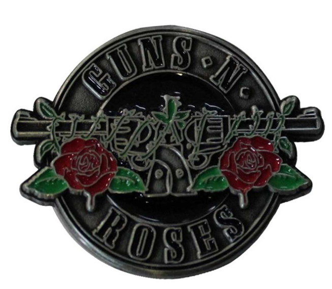 GUNS'N ROSES - Guns N' Roses Pin Badge: Silver Circle Logo