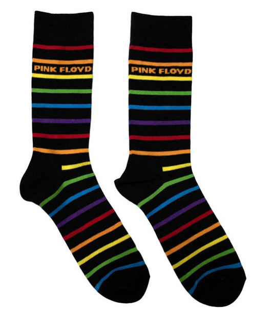 PINK FLOYD -  Pink Floyd Unisex Socks: Wide Stripes (Black) (UK Size 6 - 11)