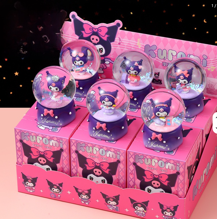 Kuromi Snow Globe with LED lights - Mystery Box