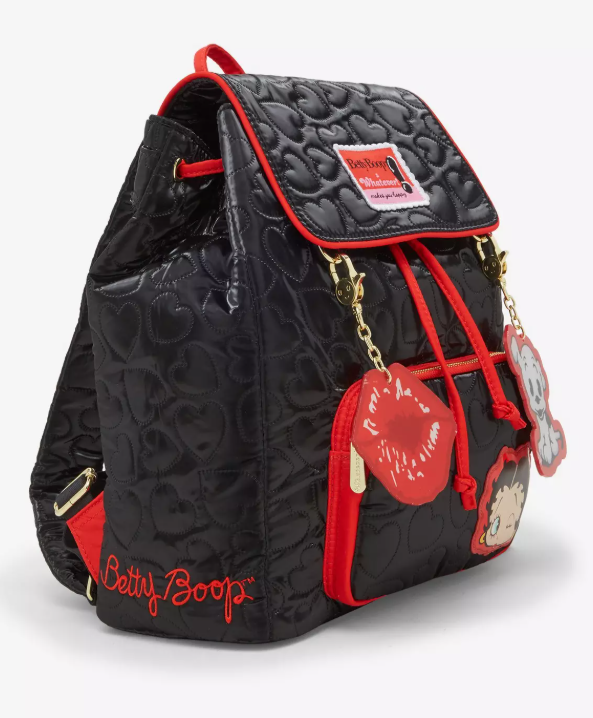 BETTY BOOP - Betty Boop Heart Quilted Slouch Mini Backpack
