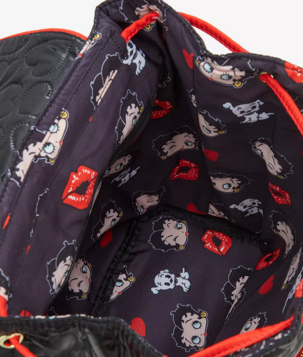BETTY BOOP - Betty Boop Heart Quilted Slouch Mini Backpack