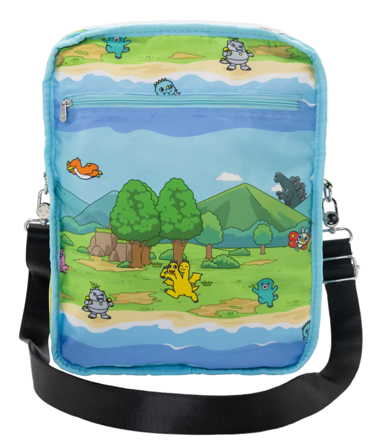 CHIBI GODZILLA RAIDS AGAIN - Reversible/Convertible Backpack and Crossbody Bag
