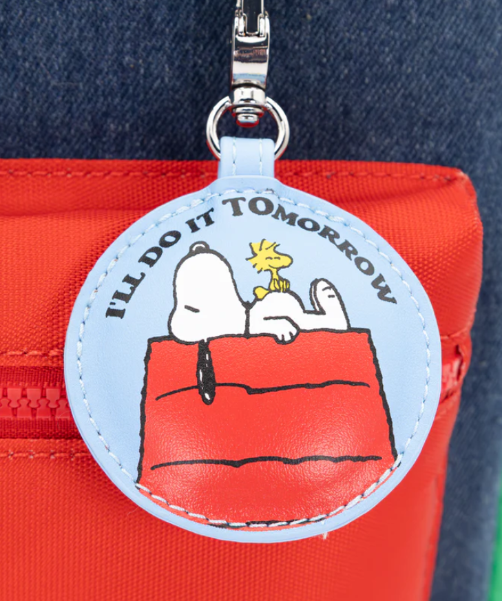 PEANUTS - Peanuts 75th Anniversary Color Block Denim & Canvas Convertible Bag