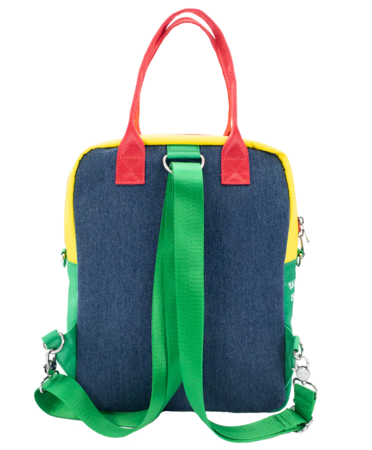 PEANUTS - Peanuts 75th Anniversary Color Block Denim & Canvas Convertible Bag