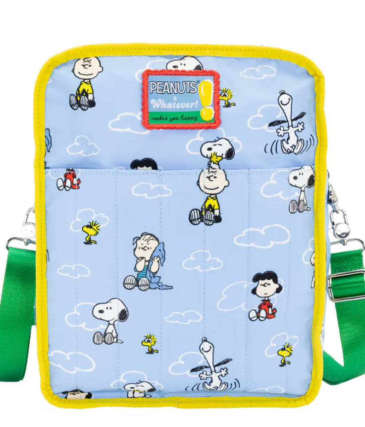 PEANUTS - Peanuts 75th Anniversary Color Block Denim & Canvas Convertible Bag