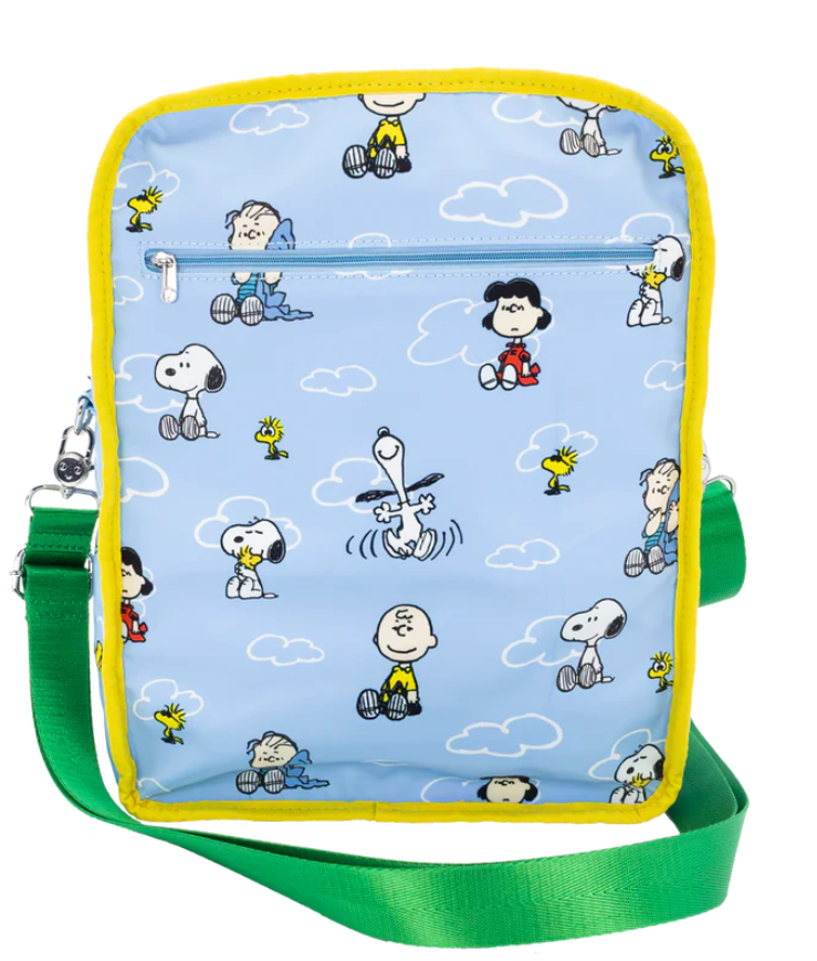 PEANUTS - Peanuts 75th Anniversary Color Block Denim & Canvas Convertible Bag
