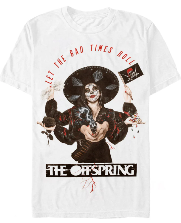THE OFFSPRING - Let The Bad Times Roll Shooting Gun t-shirt (white)
