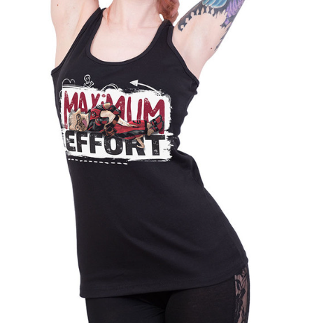 MARVEL UNIVERSE - Unisex T-Shirt: Deadpool MAXIMUM EFFORT - RazorBack Tank Top
