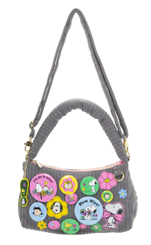 PEANUTS - Peanuts Sherbet Spring Pins and Patches Corduroy Baguette Bag