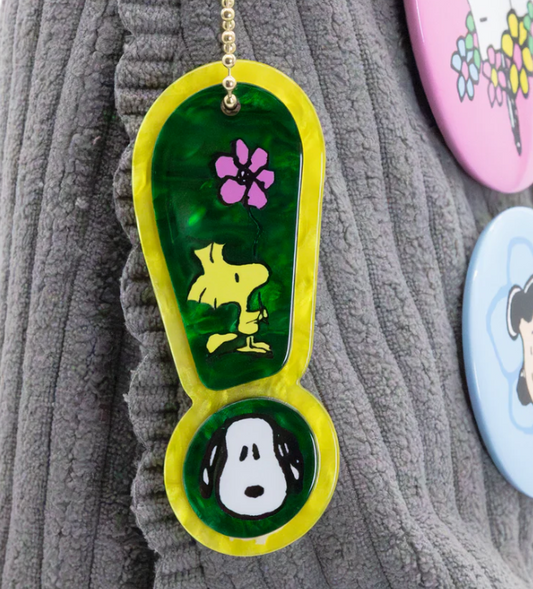 PEANUTS - Peanuts Sherbet Spring Pins and Patches Corduroy Baguette Bag