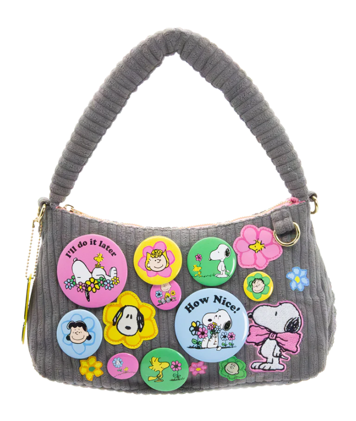 PEANUTS - Peanuts Sherbet Spring Pins and Patches Corduroy Baguette Bag