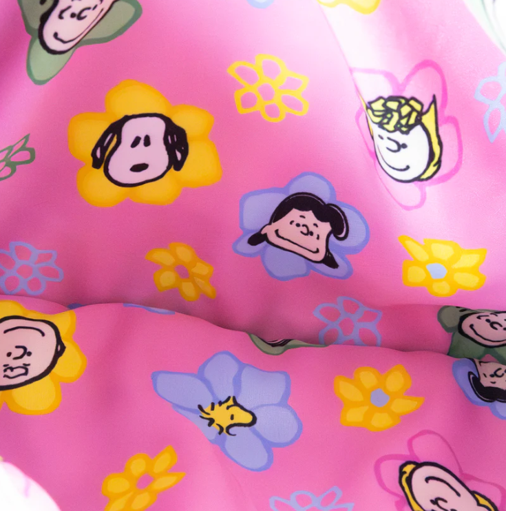 PEANUTS - Peanuts Sherbet Spring Pins and Patches Corduroy Baguette Bag