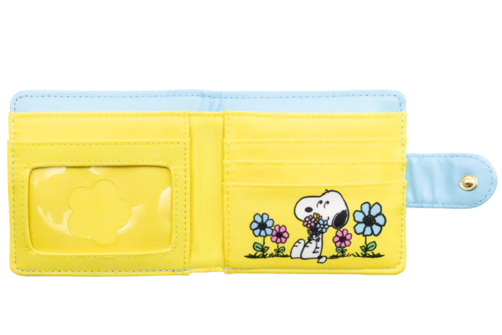 PEANUTS - Peanuts Sherbet Spring Padded Nylon Bi-Fold Wallet