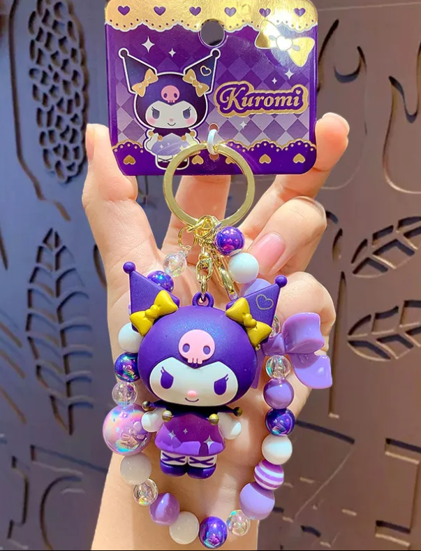 HELLO KITTY - Kuromi Keychain with Lanyard (Purple)