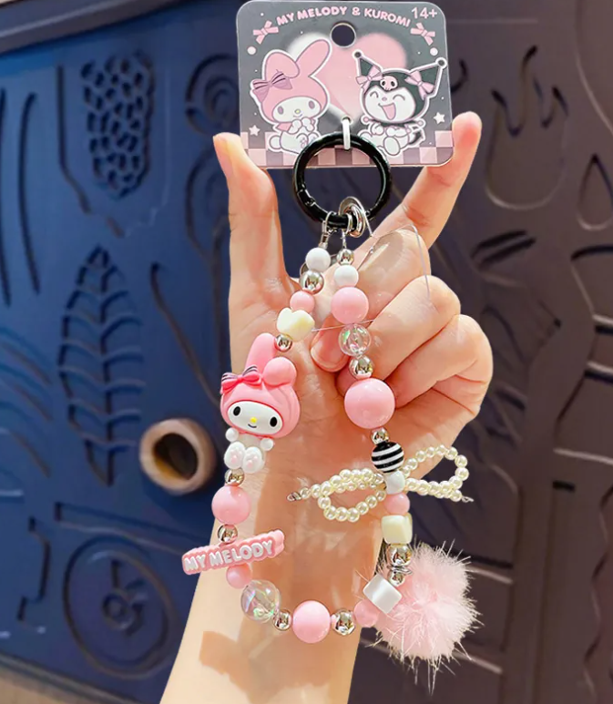 HELLO KITTY - My Melody Keychain with Lanyard (Pink)