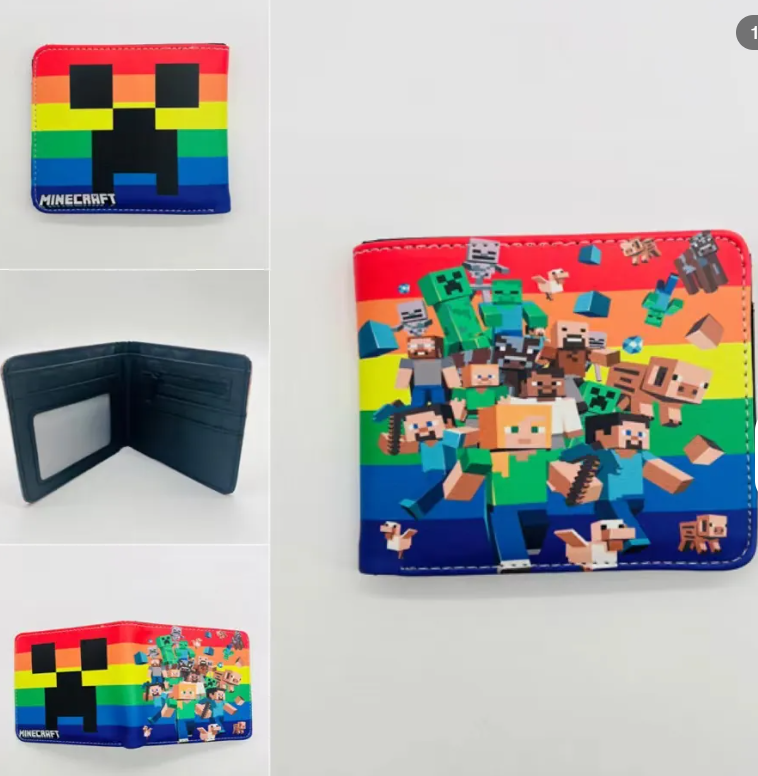 MINECRAFT - Rainbow Characters Bi-fold Wallet