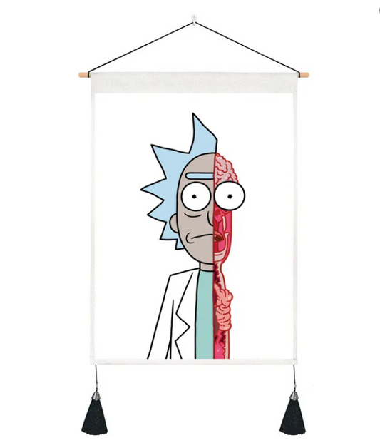 RICK & MORTY - Half-body Tapestry Hanging Wall Art (2 Banners)