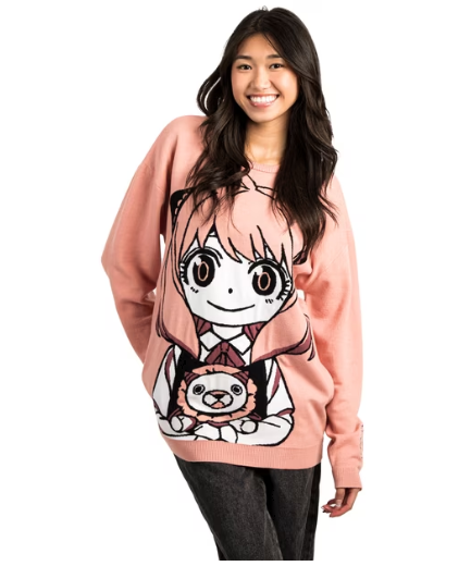 CRUCHYROLL - Spy x Family Anya and Chimera Sweater (Pink)