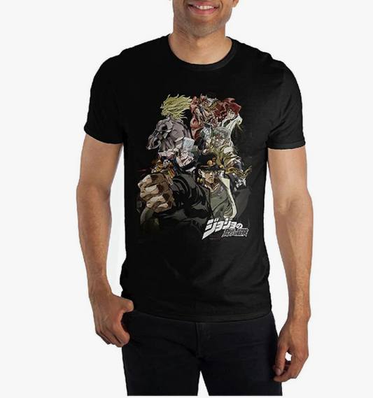 JOJO'S BIZARRE ADVENTURE - Group Shot Black T-Shirt