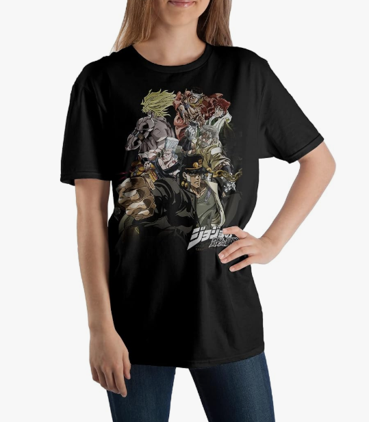 JOJO'S BIZARRE ADVENTURE - Group Shot Black T-Shirt