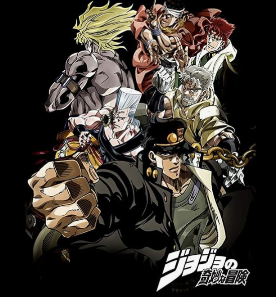 JOJO'S BIZARRE ADVENTURE - Group Shot Black T-Shirt