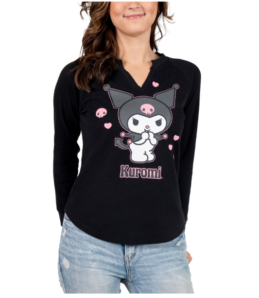 HELLO KITTY - Standing Kuromi Long Sleeve Knit