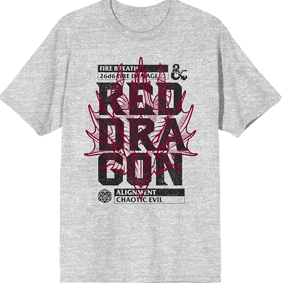 DUNGEONS & DRAGONS - Red Dragon Outline T-Shirt