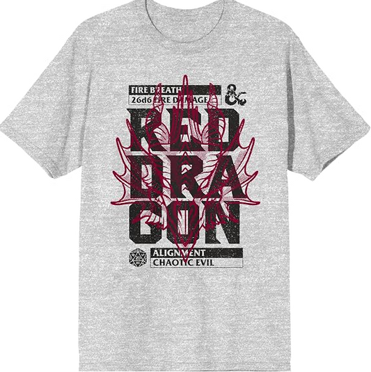 DUNGEONS & DRAGONS - Red Dragon Outline T-Shirt