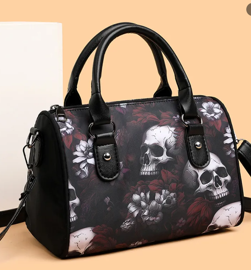 Gothic Skull Crossbody Bag